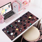 Desk Pad Anime Black Pom Poms Gaming Mouse Pad Large Star Designs Desk Office - Image 6