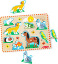Melissa & Doug Zoo Pet Animals Sound Puzzle – 8-Piece Wooden Peg Puzzle by Unknown