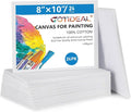 GOTIDEAL Canvas Boards for Painting, 8x10 inch Set of 24, Gesso Primed White by GOTIDEAL