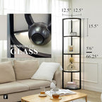 FENLO Corner Floor Lamp with Shelves, Dimmable LED Corner Shelf with Lights - Image 2