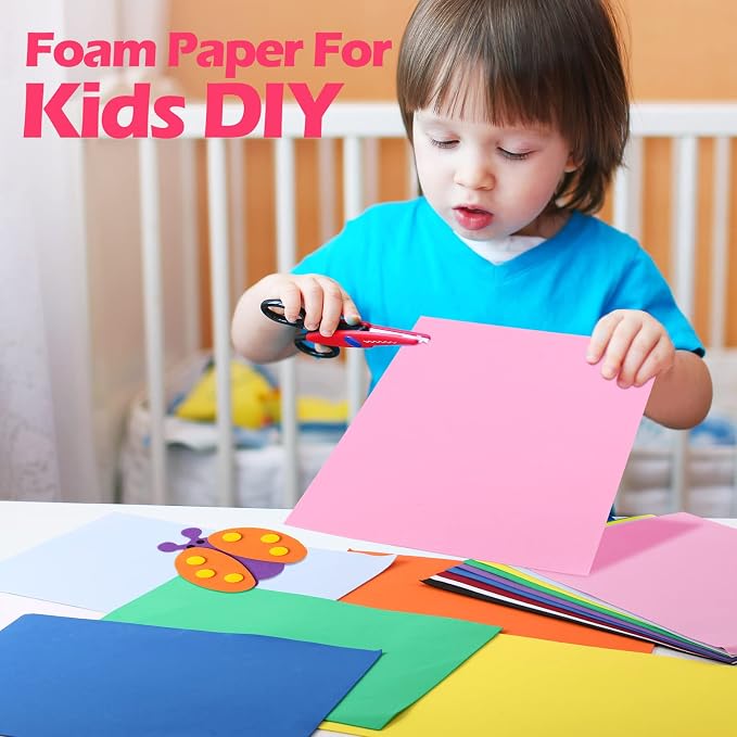 Ctosree 400 Pcs Pack Foam Sheets Crafts 8.5 x 5.5 Inch EVA Foam Paper Assorted - Image 6