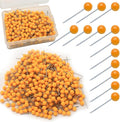 Orange Map Pins, 1/8 Inch, Round Ball Head | Map Tacks, Push Pins by Auvotuis