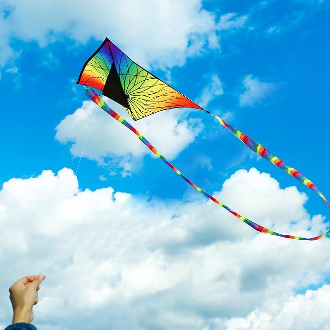 HONBO Large Delta Kite for Kids & Adults, Extremely Easy to Fly Kite for Beach - Image 3