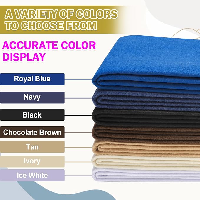 XSEINO Tan Large Felt Fabric 108" X 36 ", 1.4 mm Thick Soft Felt Fabric Sheet - Image 5