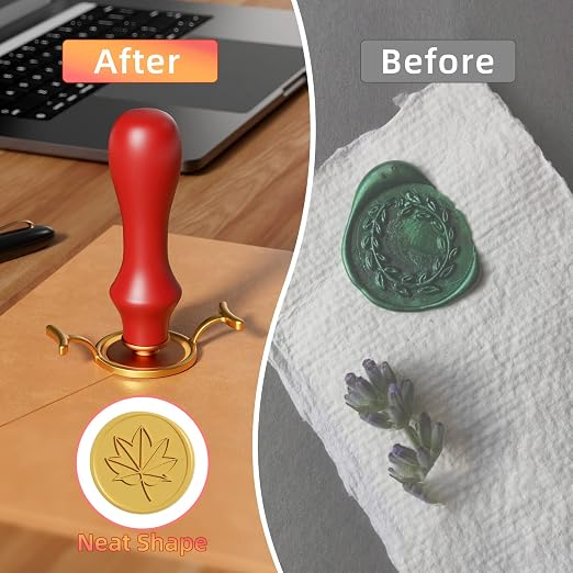 5PCS Metal Wax Seal Molds for 1 Inch Stamp, Rings Set - Image 4