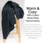 Pico Textiles 3 Yards Bolt Blue and Green Blackwatch Tartan Plaid Flannel Fabric - Image 3