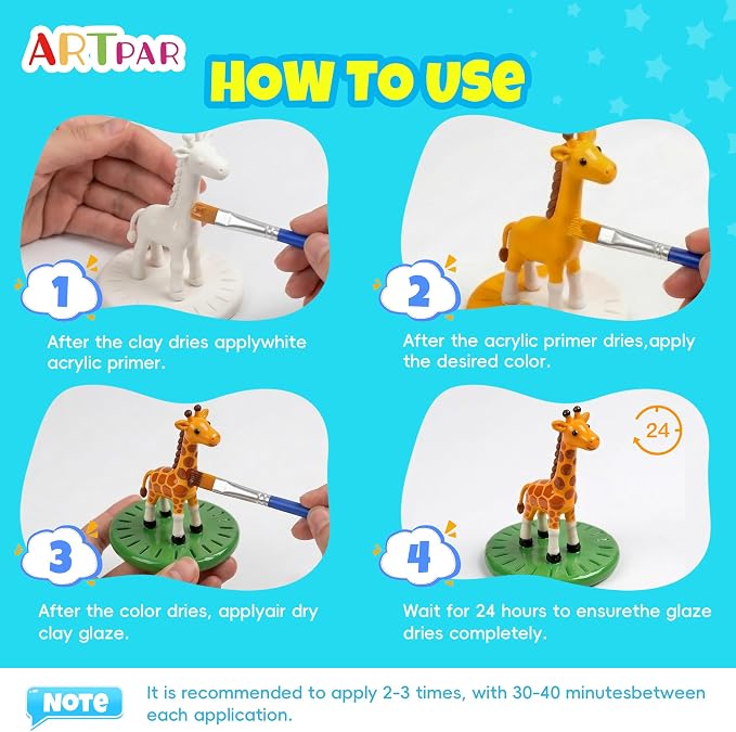 ARTPAR Air Dry Clay Glaze - 100ml Air Dry Clay Varnish - Image 6