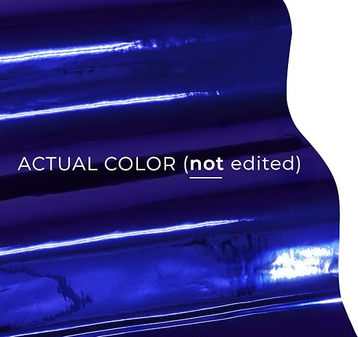 VViViD Chrome Blue Gloss DECO65 Permanent Adhesive Craft Vinyl Roll - Image 2