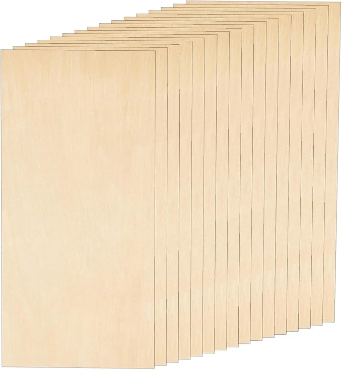 Cassny 13 Pack Basswood Sheets for Crafts- Thin Plywood Wood Sheets by Unknown