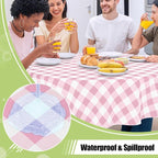 Smiry Plastic Table Cloth, Waterproof Vinyl Tablecloth - Image 2