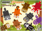 WATINC 12Pcs Hand Puppet Making Kit, Art Craft Felt Sock Puppet Toys, Creative - Image 7