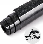 Black Glitter HTV Heat Transfer Vinyl by WRTUUED