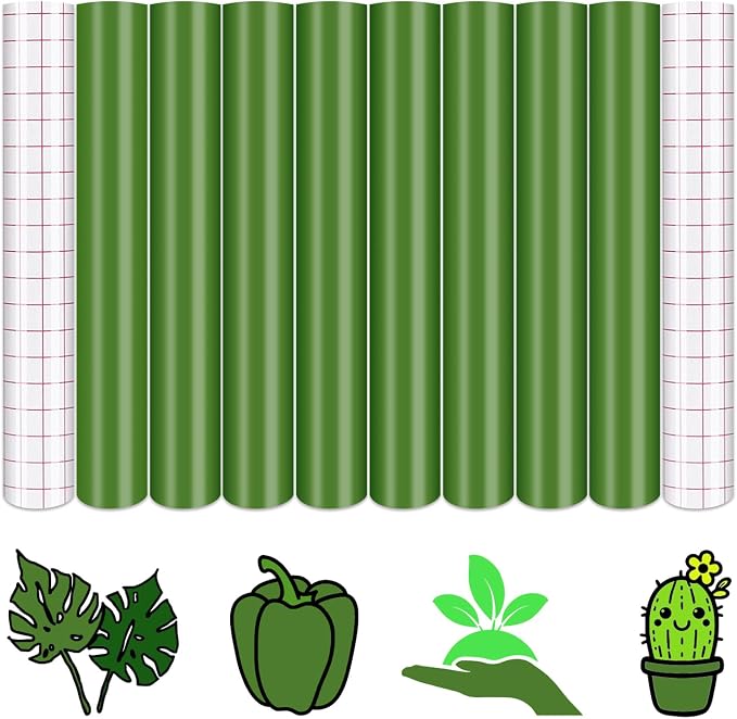 Tintnut Dark Green Permanent Vinyl Self Adhesive Vinyl 8 Sheets 12''x10'' | by Tintnut