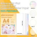 TECKWRAP Holographic Sticker Paper Clear Overlay Lamination Vinyl Laminate - Image 2
