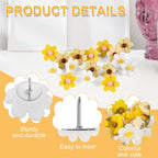 30PCS Cute Push Pins, Bulletin Board Pins, Bulletin Board Decorations, Flower - Image 3