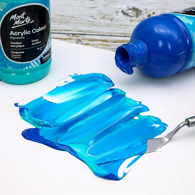 Mont Marte Signature Basic Color Acrylic Paint Set, Semi-Matte Finish, Suitable - Image 4
