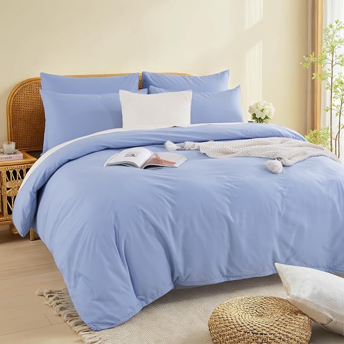 NEXHOME PRO Full Duvet Cover Set, 100% Washed Cotton - Image 2