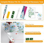 Countewol Privacy Window Films Stain Glass Cling No Glue Anti-UV Window Sticker - Image 2