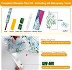 Countewol Privacy Window Films Stain Glass Cling No Glue Anti-UV Window Sticker - Image 2