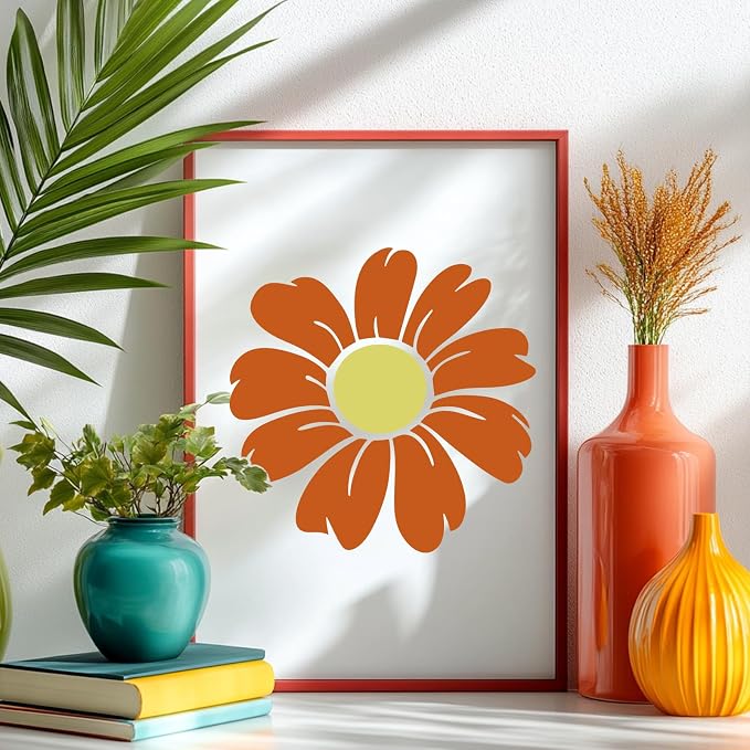 9pcs Large Flower Stencils for Painting on Wall Dasiy Flower Stencils for - Image 5