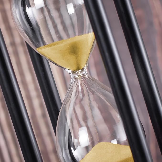 BELLAWARE Hourglass Timer with Golden Sand, 15 Minute Wooden Sand Timer | - Image 4