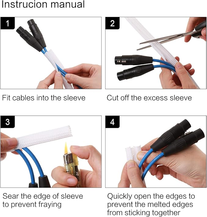 Alex Tech 10ft - 1 inch Cord Protector Wire Loom Tubing Cable Sleeve Split - Image 6