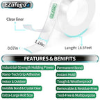 EZlifego Double Sided Tape Heavy Duty, Nano Adhesive Mounting Tape Wall Decor - Image 2