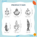 JIALEEY Wholesale 100 Pieces Mix Antique Silver Charm Pendant Collection DIY - Image 2
