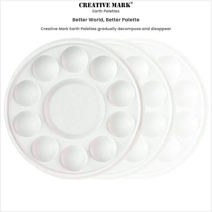 Creative Mark 50 Pack Disposable Paint Palette, 7-3/8" Diameter - Image 2