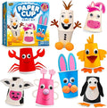 Arts and Crafts for Toddlers & Kids Ages 3-5 – Paper Cup Craft Kit, 8 Animal by LCCrafts