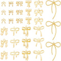 FASHEWELRY Alloy Bowknot Charms Links Golden Bow Tie Connector Charms Metal Bow by FASHEWELRY