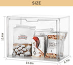ZLLZUU Acrylic Display Case Large Clear Boxes 3 Pack Stackable Storage Bins | - Image 2