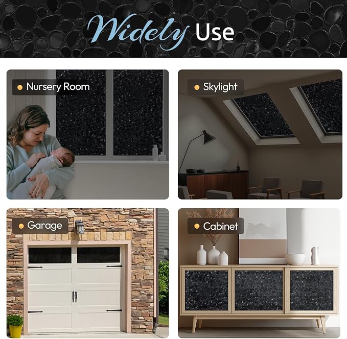 rabbitgoo Total Blackout Window Privacy Film, Sun Light Blocking Privacy Window - Image 7