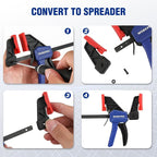 WORKPRO 6" Mini Bar Clamps for Woodworking, One-Handed Clamp/Spreader, Wood - Image 5