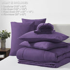 CozyLux King Size Comforter Set Purple, 7 Pieces Bed in a Bag, All Season - Image 6