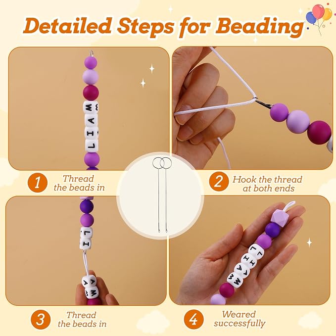 TOHONGADON 392 Pcs Silicone Beads - Image 4