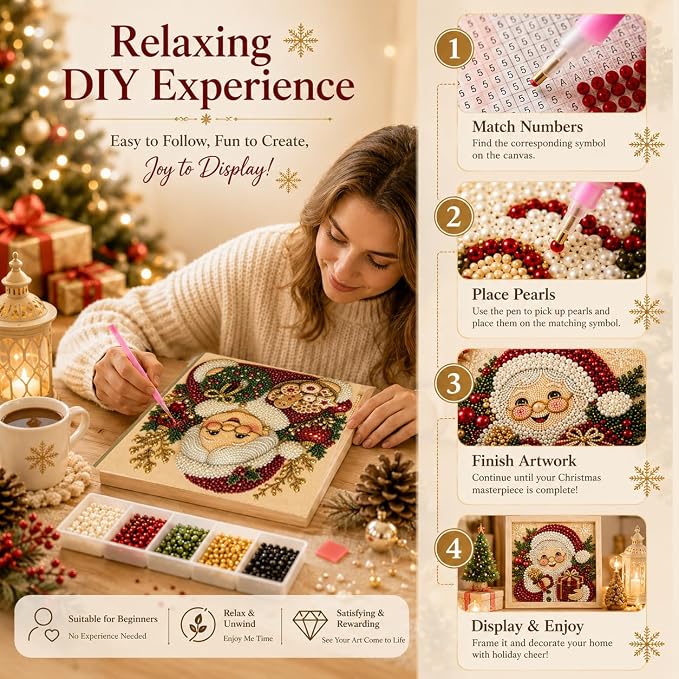DIY Christmas Pearl Diamond Painting Art Kit - Image 5