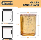 SHOWIN Thick Candle Jars for Making Candles 16 Pcs, 7 OZ Empty Jars - Image 3