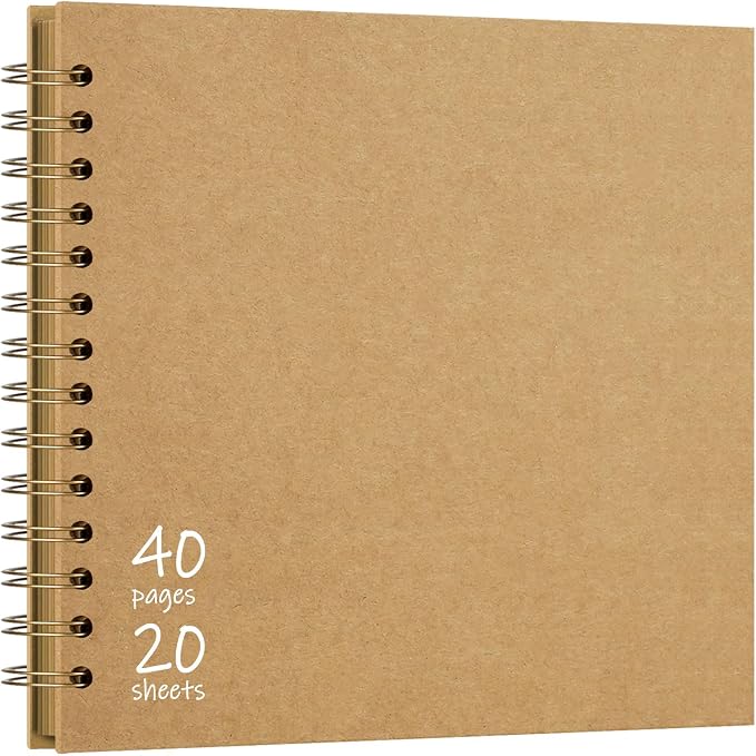 Vienrose DIY Scrapbook Album 10x10 Inch Hardcover Kraft Paper Scrap Book Photo by Vienrose