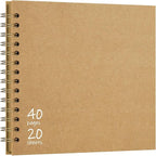 Vienrose DIY Scrapbook Album 10x10 Inch Hardcover Kraft Paper Scrap Book Photo by Vienrose