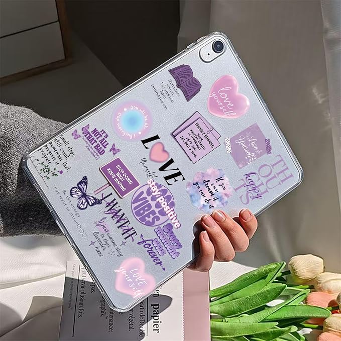 Purple Motivational English Phrases50Pcs Stickers - Image 5