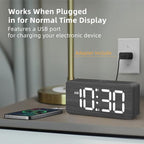 uscce Wooden Digital Alarm Clocks - Image 3