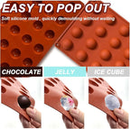 Lerykin Semi Circular Silicone Molds, Non-Stick Silicone Chocolate Molds - Image 4