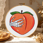 Hand Bone Embroidery Kits for Beginners Adults, Peach Embroidery Starters Kits - Image 7