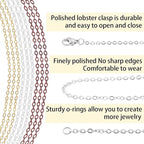Jishi 30ft Jewelry Making Chains Bulk 2mm Necklace Chains - Image 3