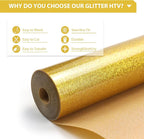 HTVRONT Glitter HTV, Easy-Weed for Craft Design - Image 3