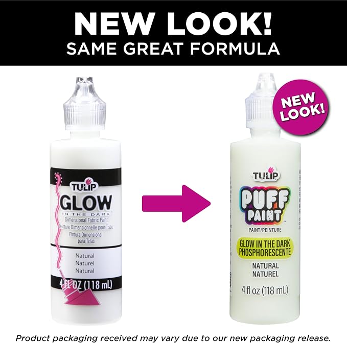 Tulip Puff Glow In The Dark Fabric Paint, Permanent Craft Paint - Image 6
