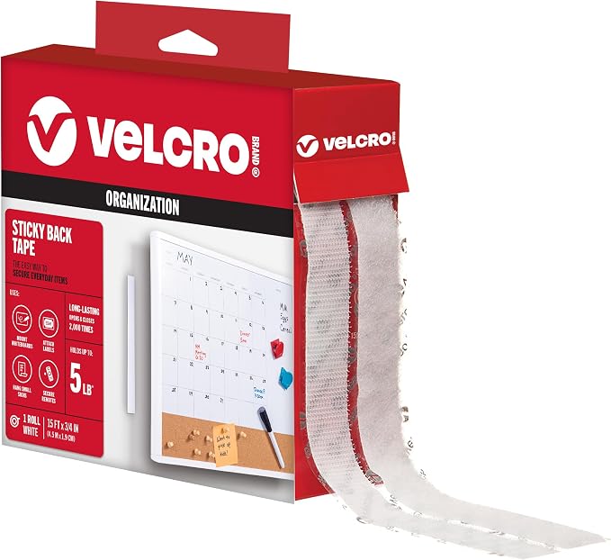 VELCRO Brand 15ft x 3/4in I White Tape Roll by VELCROBrand