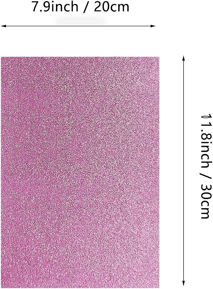 Glitter Felt Fabric, 8 x12 inches Felt Square Glitter - Image 3