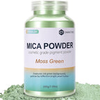 Mica Powder, 7.05OZ（200g）, Moss Green Mica Powder Pigment by CHANGTIKEJIWelcomeYouOrder